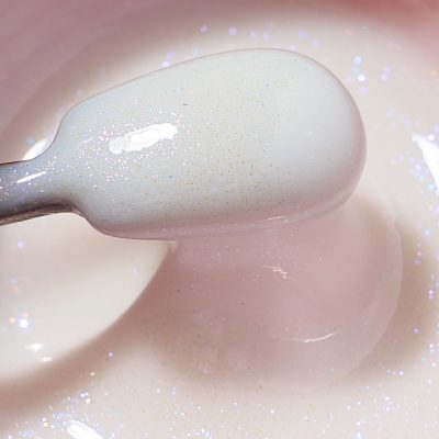 Gel Milky White - Shimmer Obsession Gel Everin 15gr cu Sclipici 03
