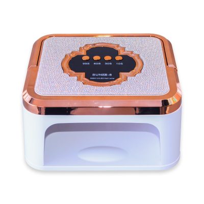 Lampă UV/LED Profesională Elegant SUPER SUN AB-8 Rose Gold cu Strasuri 288W pentru Orice Material Tehnic