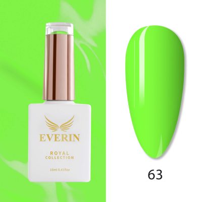 Ojă Semipermanentă Verde Neon Everin Royal 063 Venom Green 10ml